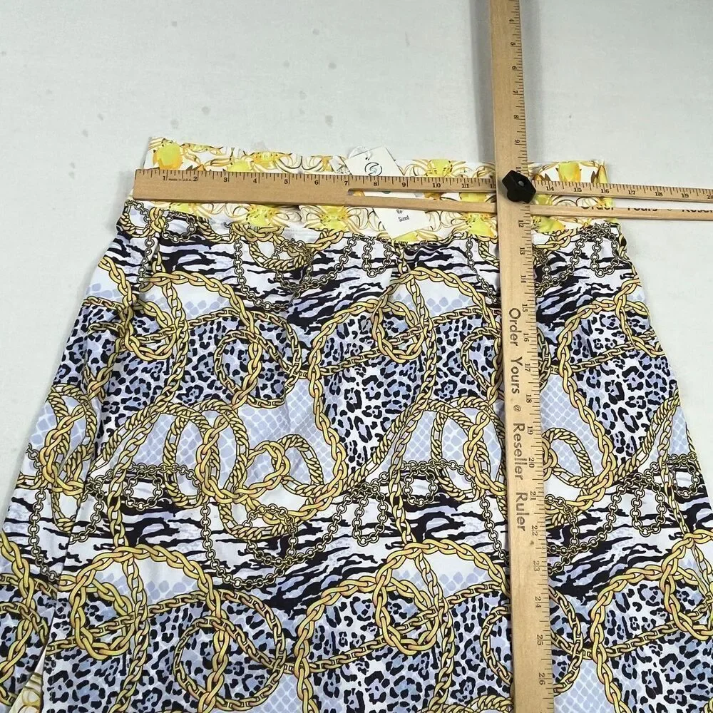 Skort Obsession Chain Animal Print Skort Pull-On Stretch Shorts XXL Resized